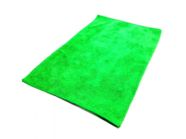 Салфетка микрофибра размер 40*50см, 260г., широкая, многослойная, цвет зеленый