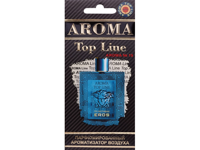 Ароматизатор для авто подвесной картонный парфюмированный AROMA TOP LINE по мотивам Eros