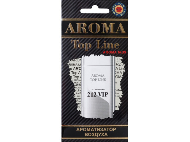 Ароматизатор для авто подвесной картонный парфюмированный AROMA TOP LINE по мотивам  212 VIP