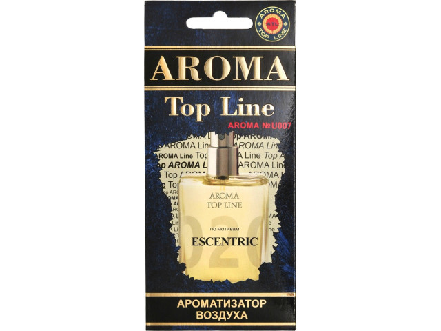 Ароматизатор для авто подвесной картонный парфюмированный AROMA TOP LINE по мотивам ESCENTRIC 02