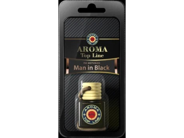 Ароматизатор для авто подвесной флакон парфюмированный AROMA TOP LINE по мотивам Man in Black