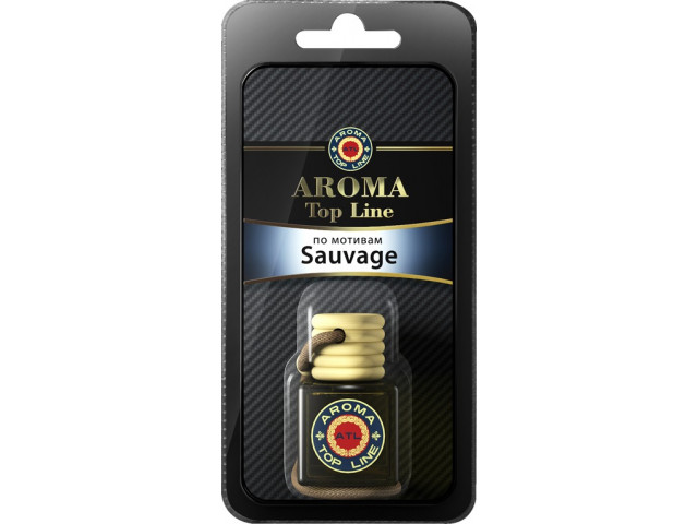 Ароматизатор для авто подвесной флакон парфюмированный AROMA TOP LINE по мотивам SAUVAGE