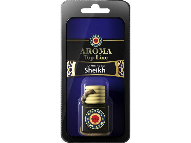 Ароматизатор для авто подвесной флакон парфюмированный AROMA TOP LINE по мотивам SHEIKH