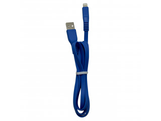 Кабель USB  Apple Lightning 1метр, быстрая зарядка , силиконовый , синий без коробки