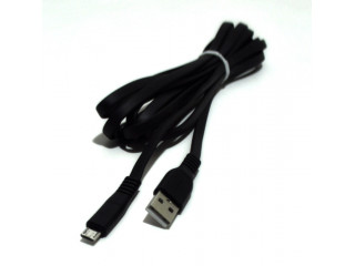 Кабель USB microUSB 3 метра, быстрая зарядка , силиконовый , черный без коробки