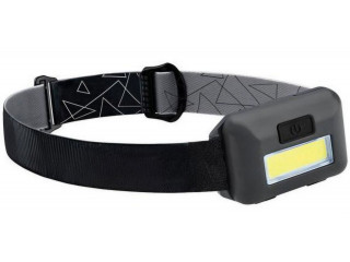 Фонарь налобный светодиодный, 3Вт,  лампа COB LED, длина луча-20 м, тип батареек- 3хAAA,