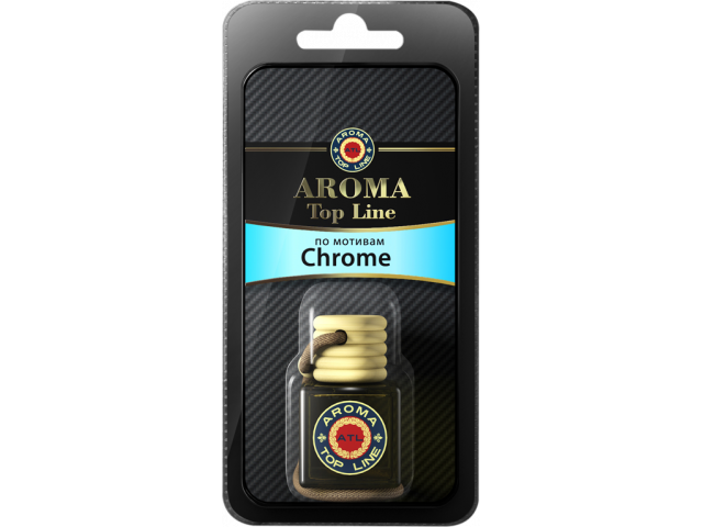 Ароматизатор для авто подвесной флакон парфюмированный AROMA TOP LINE по мотивам CHROME Ароматизатор для авто подвесной флакон парфюмированный AROMA TOP LINE по мотивам CHROME