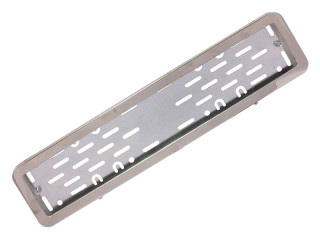 Рамка номерного знака металлическая хромированная, нержавейка,закругленные углы,Россия