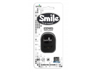 Ароматизатор для авто на дефлектор "SAPFIRE" SMILE аромат - "новая машина"