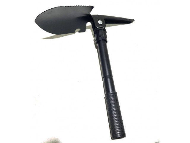 Лопата саперная  туристическая складная малая длина 42см (пила, штык, открывалка, чехол)