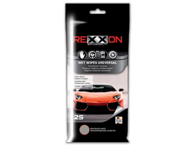 Салфетки влажные REXXON универсальные (25шт.) Салфетки влажные REXXON универсальные (25шт.)