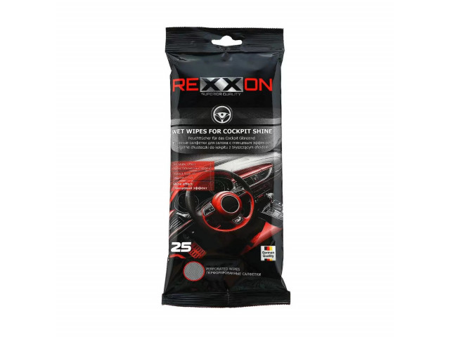 Салфетки влажные REXXON для салона автомобиля (25шт.)