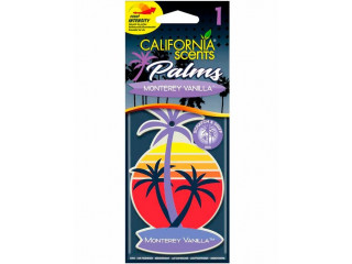 Ароматизатор для авто картонный CALIFORNIA SCENTS ваниль подвесной уп-ка 6 шт, цена за 1шт