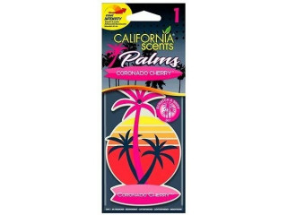 Ароматизатор для авто картонный CALIFORNIA SCENTS вишня подвесной  уп-ка 6 шт, цена за 1шт