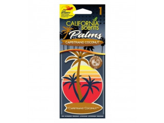 Ароматизатор для авто картонный CALIFORNIA SCENTS кокос подвесной уп-ка 6 шт, цена за 1шт