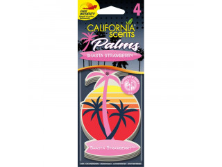 Ароматизатор для авто картонный CALIFORNIA SCENTS клубника подвесной уп-ка 6 шт, цена за 1шт