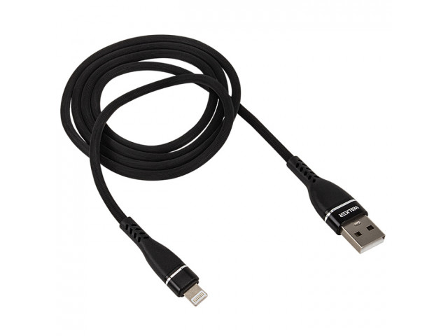 Кабель USB "WALKER" Apple Lightning 1м. прорезиненный с металл.разъемом (3.1А),черный,в коробке,C580 Кабель USB "WALKER" Apple Lightning 1м. прорезиненный с металл.разъемом (3.1А),черный,в коробке,C580