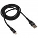 Кабель USB "WALKER" Apple Lightning 1м. прорезиненный с металл.разъемом (3.1А),черный,в коробке,C580