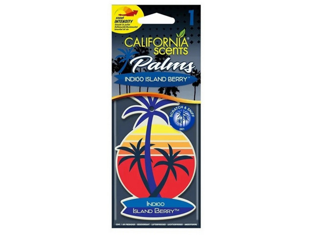 Ароматизатор для авто картонный CALIFORNIA SCENTS индиго подвесной уп-ка 6 шт, цена за 1шт Ароматизатор для авто картонный CALIFORNIA SCENTS индиго подвесной уп-ка 6 шт, цена за 1шт