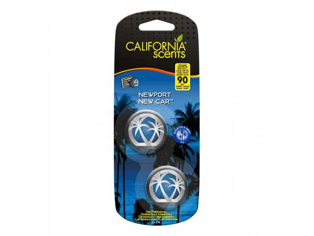 Ароматизатор для авто на дефлектор CALIFORNIA SCENTS аромат новая машина