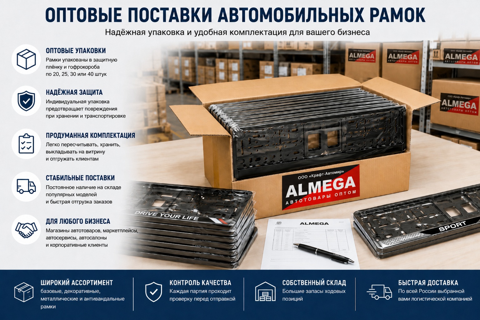 Какие рамки выбрать для магазина автотоваров