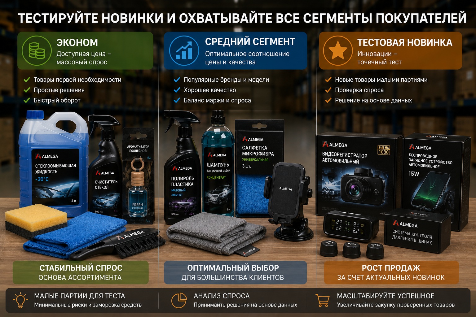 Тестовые партии для новинок и узких ниш